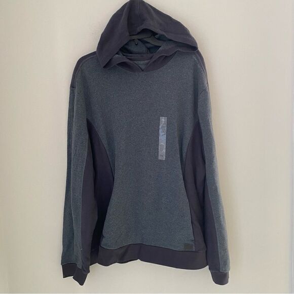 Calvin Klein Men’s Hoodie High Neck Heather Blue color Cotton Blend Size XXL - Picture 1 of 4